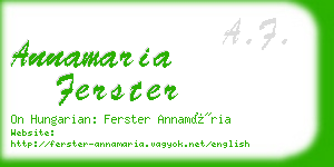 annamaria ferster business card